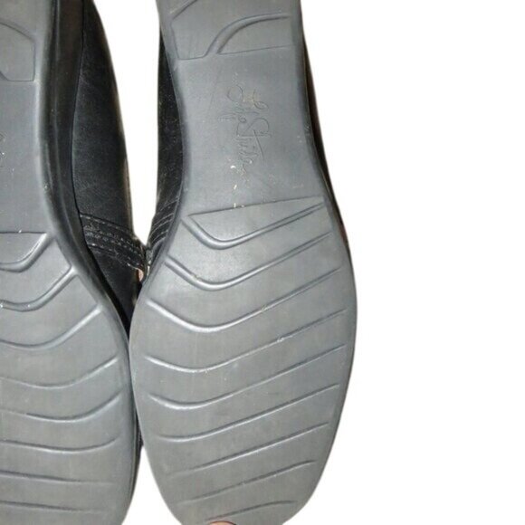 Lifestride Demi Black Vegan Leather Mary Jane Buckle Wedges 8.5 antifatigue - Picture 11 of 12